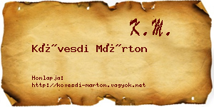 Kövesdi Márton névjegykártya